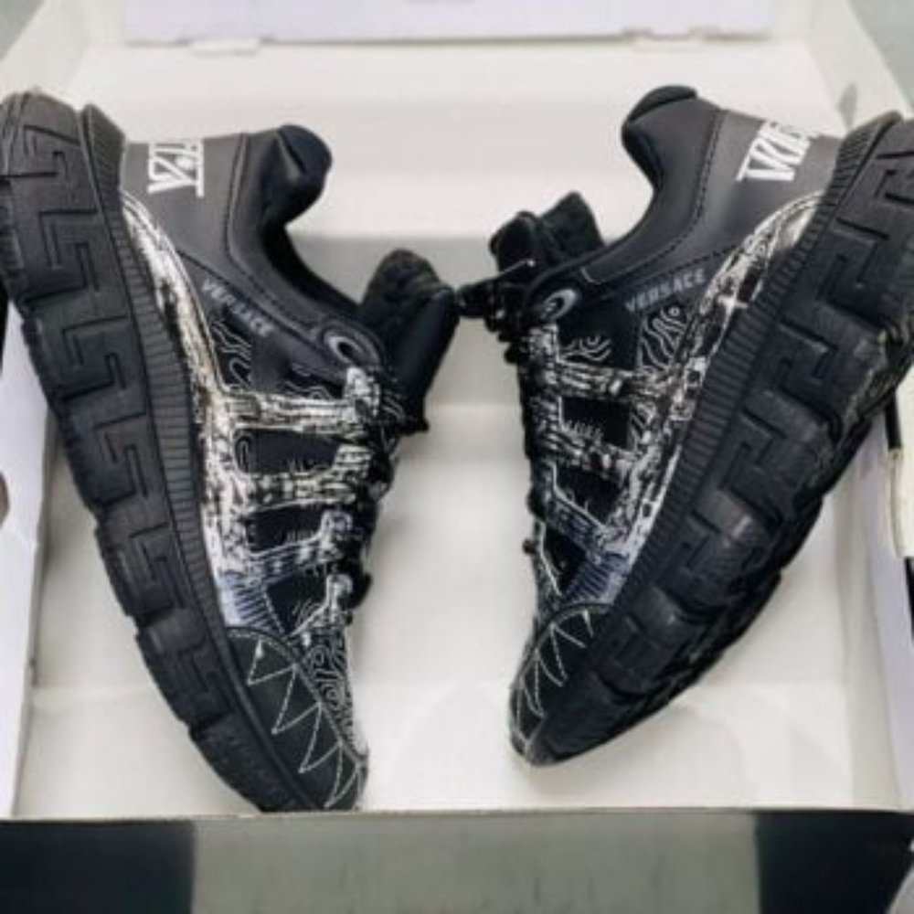 Versace Black Trigreca Sneakers